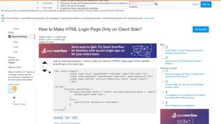 
                            2. How to Make HTML Login Page Only on Client Side? - Stack ...