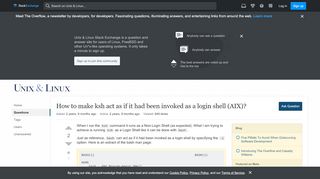 
                            2. How to make ksh act as if it had been invoked as a login shell ...