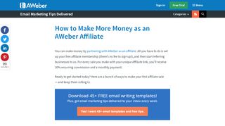 
                            2. How to Make More Money as an AWeber Affiliate  …