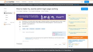 
                            9. How to make my Joomla admin login page working - Stack ...