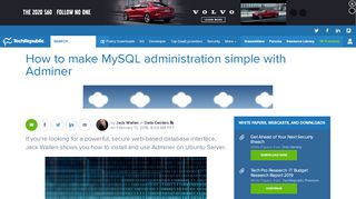 
                            7. How to make MySQL administration simple with Adminer ...