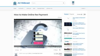 
                            5. How to Make Online fee Payment - video.aukdc.edu.in