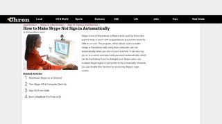 
                            2. How to Make Skype Not Sign in Automatically | Chron.com