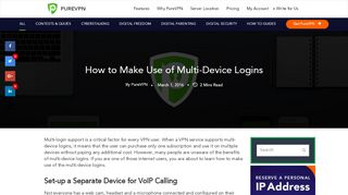 
                            7. How to Make Use of Multi-Device Logins - PureVPN