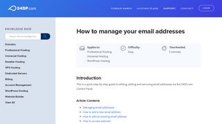 
                            4. How to manage your email addresses - 34SP.com