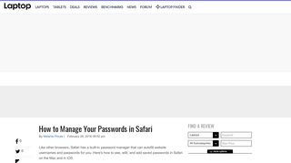 
                            11. How to Manage Your Passwords in Safari - Laptop Mag