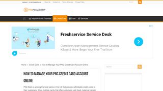 
                            11. How to Manage Your PNC Credit Card Account Online