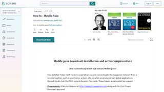 
                            8. How to - Mobile Pass | Computing Platforms | System Software - Scribd