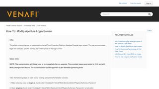 
                            6. How To: Modify Aperture Login Screen – Venafi Customer ...