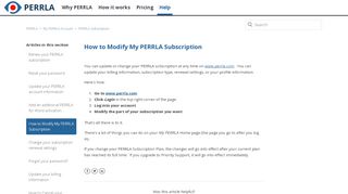 
                            5. How to Modify My PERRLA Subscription – PERRLA