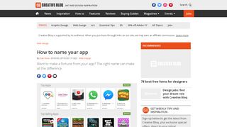 
                            3. How to name your app | Creative Bloq