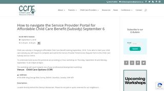 
                            4. How to navigate the Service Provider Portal for Affordable Child Care ...