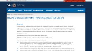 
                            2. How to Obtain an eBenefits Premium Account (DS Logon) | VA ...