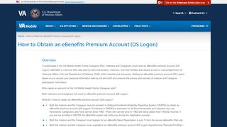 
                            7. How to Obtain an eBenefits Premium Account (DS Logon)