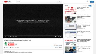 
                            8. How to online download airtel Postpaid bill - YouTube