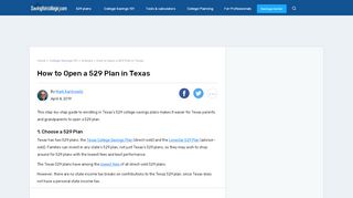 
                            5. How to Open a 529 Plan in Texas - Saving for College