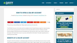 
                            7. How To Open A CRA My Account - Savvy New …