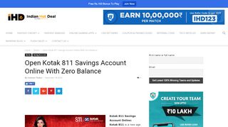 
                            9. How To Open Kotak 811 Savings Account Online With Zero ...