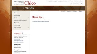 
                            9. How To... - Parents - CSU, Chico