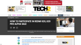 
                            6. How to participate in Redmi K20, K20 Pro Alpha Sale- Technology ...
