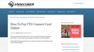 
                            1. How To Pay CTU Connect Card Online - Unsecured