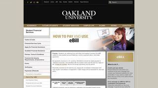 
                            8. How to Pay / eBill - Oakland University