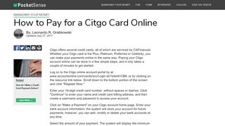 
                            8. How to Pay for a Citgo Card Online | Pocketsense