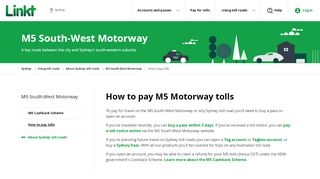 
                            7. How to pay M5 tolls - linkt.com.au