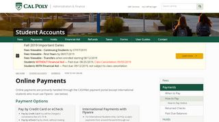 
                            9. How to Pay Online - Student Accounts - Cal Poly