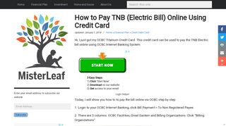 
                            6. How to Pay TNB (Electric Bill) Online Using Credit Card