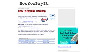 
                            1. How To Pay UAC / CarHop - howyoupayit.com