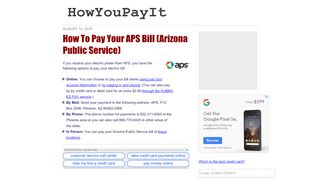 
                            8. How To Pay Your APS Bill (Arizona Public Service)