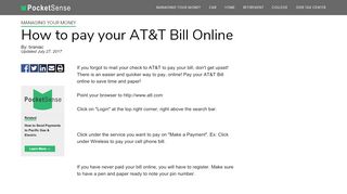 
                            7. How to pay your AT&T Bill Online | Pocketsense