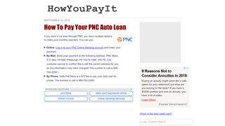 
                            7. How To Pay Your PNC Auto Loan - howyoupayit.com