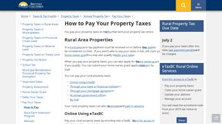 
                            3. How to Pay Your Property Taxes - Province of British Columbia