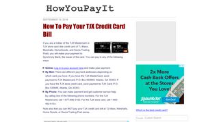 
                            9. How To Pay Your TJX Credit Card Bill - howyoupayit.com