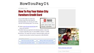 
                            9. How To Pay Your Value City Furniture Credit Card