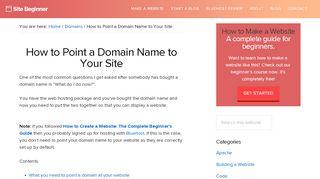 
                            8. How to Point a Domain Name to Your Site