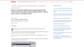 
                            6. How to practice ladder logic programming in TIA Portal without ...