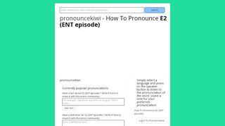 
                            6. How To Pronounce E2 (ENT episode): E2 (ENT episode ...