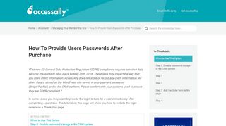 
                            3. How To Provide Users Passwords After Purchase – AccessAlly ...