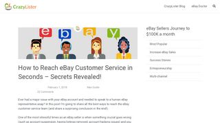 
                            5. How to Reach eBay Customer Service in Seconds - Secrets ...