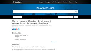
                            7. How to recover a BlackBerry Email account …