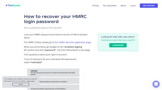 
                            5. How to recover your HMRC login password – TaxScouts