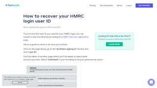 
                            8. How to recover your HMRC login user ID – TaxScouts