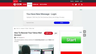 
                            4. How To Recover Your Yahoo Mail Account - Ccm.net