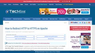 
                            9. How to Redirect HTTP to HTTPS on Apache - tecmint.com