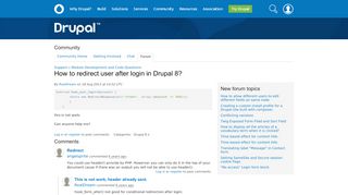 
                            1. How to redirect user after login in Drupal 8? | …