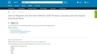 
                            6. How to Register and Activate VMware OEM Product Licenses ... - Dell