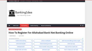 
                            9. How To Register for Allahabad Bank Net Banking Online ...